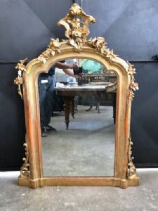Louis Philippe Gilded Pastiglia Mirror - Restored (work in progress_2085)_car 2085